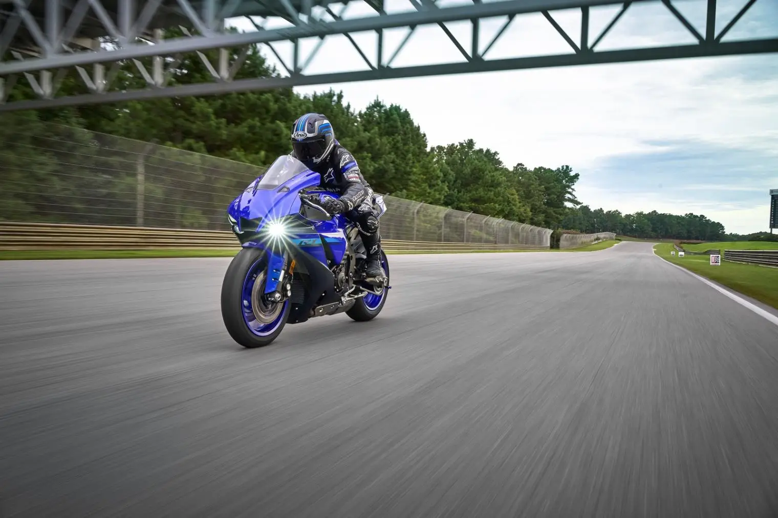 motorcyclist measuring the power of his engine with a dynamometer